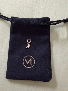 Mejuri 14k Single Moon Hoop Charm (Sold Individually)